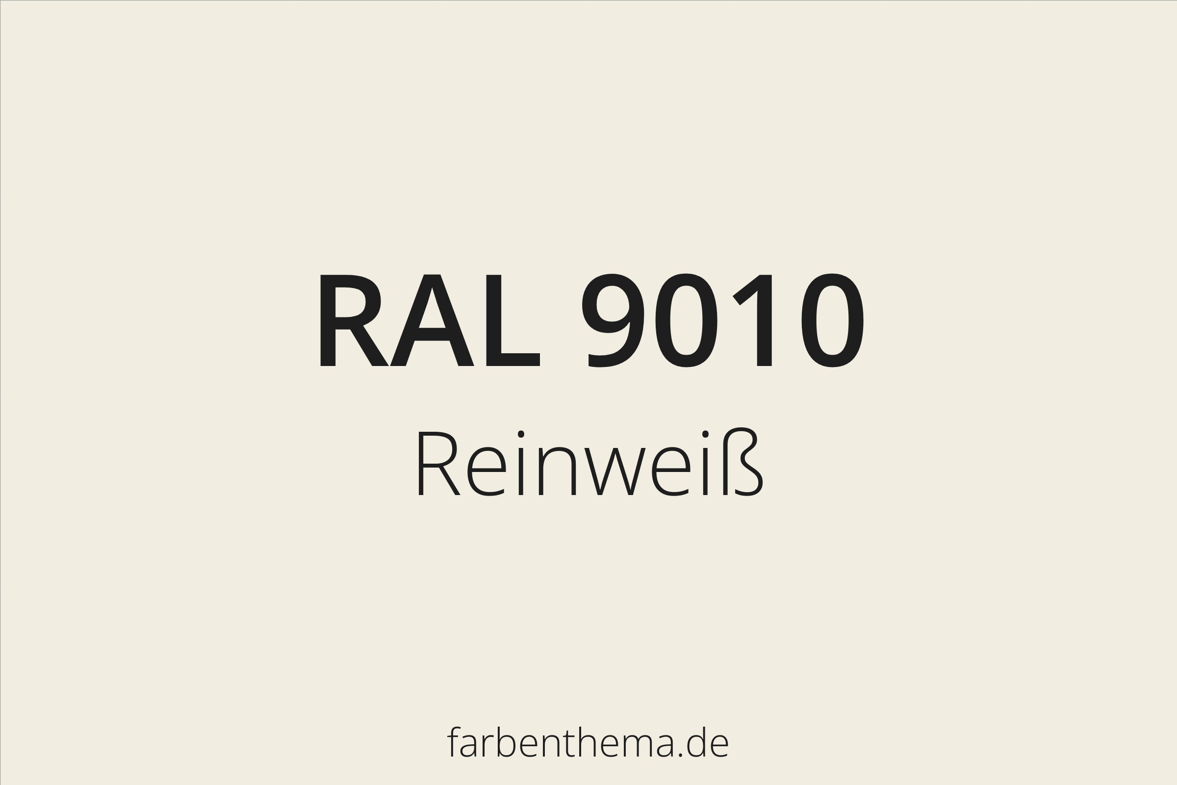 RAL 9010 Reinwei Farbenthema